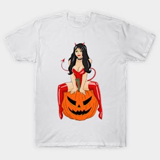 Halloween Devil Girl T-Shirt